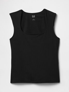 GAP Black Scoop Neck Tank size L